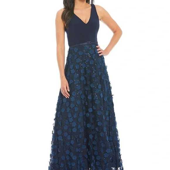 Gown Eliza J Dillards Eliza J Embroidered 3D Floral Print One